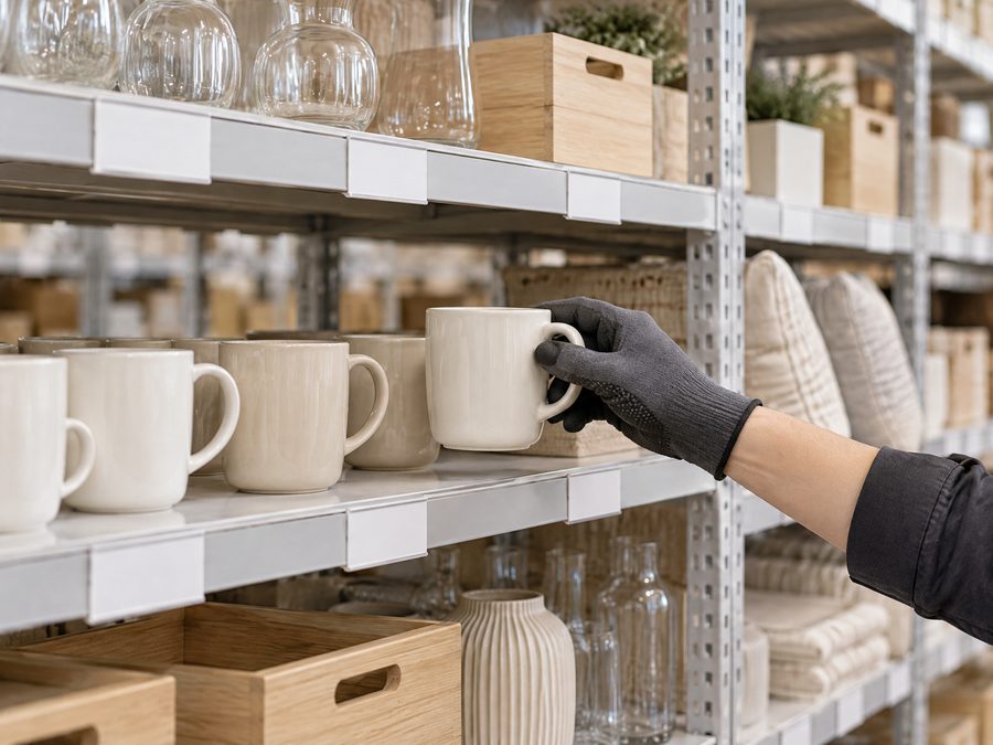 棚に並ぶ生活用品